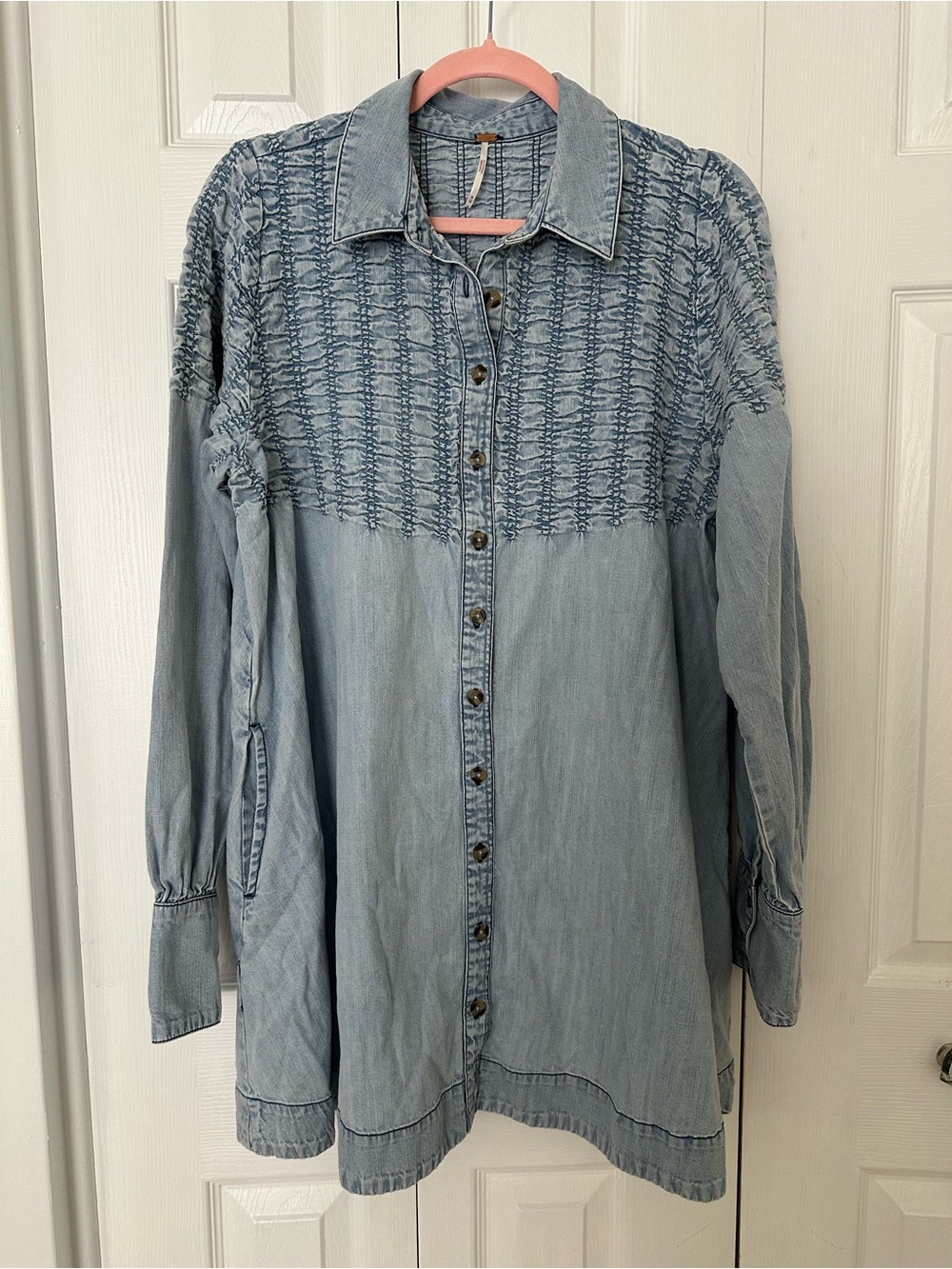 Free People  Denim Find Me Now Mini Dress